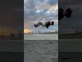 ダブルコークスクリューを初めて外の段差で出来ました。　 parkour freerunning parkourlife パルクール shorts backflip 体操 横浜 神奈川