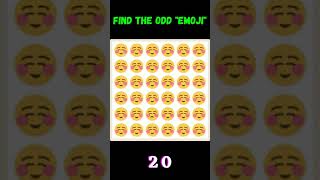 Find The Odd Emoji Out 🔍l 😚 Emoji Puzzle #01 | Test Your Eyesight 👀