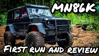 MN86K First run and Review. AWESOME new 1/12 Mercedes G-Wagon Trail Truck