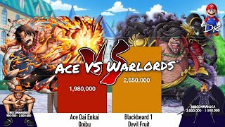 Ace VS Warlords Power Levels | DK