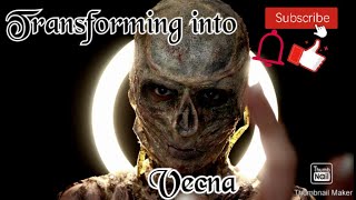 Transforming into Vecna from Stranger things 4 makeup tutorial