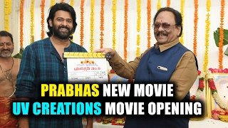 Prabhas New Movie Launch Motion Photos | Sujeeth Singh Movie | UV Creations