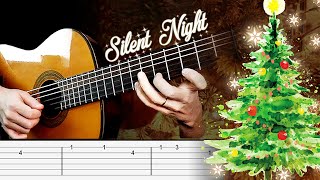 How to play SILENT NIGHT on guitar | Guitar Tab | Easy Tutorial