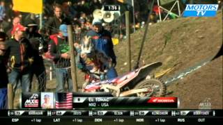 Grosse chute Tomac course 1 Motocross des Nations 2013