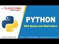Python IDLE Syntax and Shell Colors | Python Tutorial for Beginners | Mr. Subba Raju