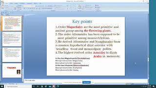 Takhtajan  Classification of Plant Part  II