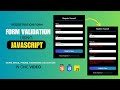 Form Validation in JavaScript | Registration Form Validation Using JavaScript in 1 Video | In Hindi