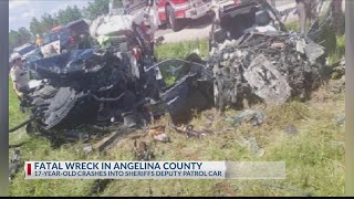 Teen dead, Deputy injured in deadly Angelina County crash