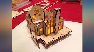 Desktop Wooden Model Kit Garden House A with a large deck by YOUNGMODELER by Young review