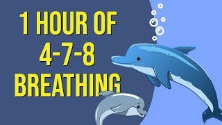 4-7-8 Breathing Animation (1 Hour) with Calming Native American Flute Music - Sleep, Stress, Anxiety