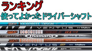 【ランキング】これまで使ってよかったドライバーシャフトランキング