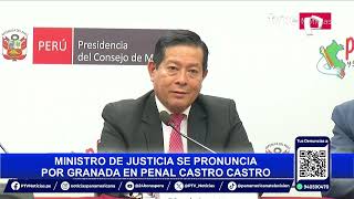 Ministro de Justicia califica como 'hecho aislado' carta de amenaza y granada en penal Castro Castro