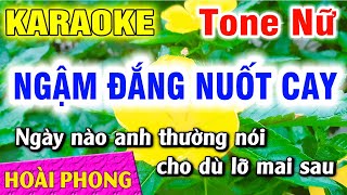 Karaoke Ngậm Đắng Nuốt Cay Tone Nữ Nhạc Sống Dể Hát | Hoài Phong Organ