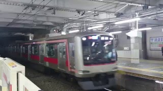 東横線菊名駅に到着する渋谷方面の東急5050系