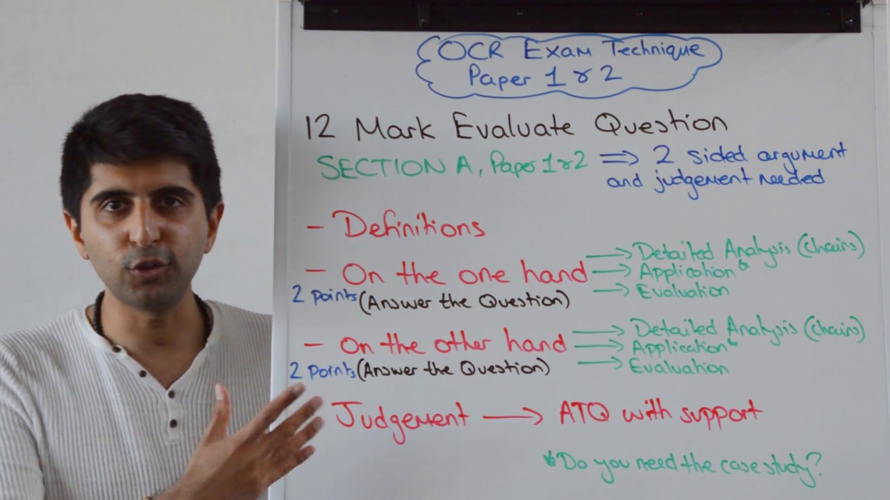 12 Marker Paper 1 2 Ocr A Level Economics Youtube