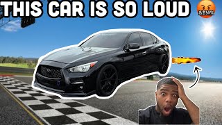 INFINITY Q50 WITH BURBLE TUNE AND EXHAUST 🔥🚨 HELLCAT CHALLENGER WRAP😱