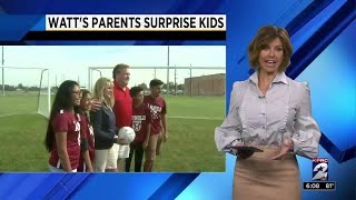J.J. Watt's parents surprise students