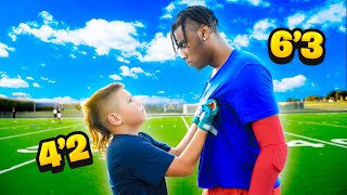 ROB GRONKOWSKI'S SON PULLED UP ON ME!!! (1 ON 1's FOOTBALL)