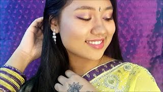 Indian Makeup Tutorial | Golden Purple Spotlight Look | GIVEAWAY | DaintyDashBeauty