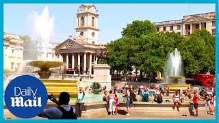 UK Weather LIVE: View from Trafalgar Square on hottest day in UK history