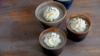 Black Sesame Pudding | Japanese Recipe | wa's Kitchen