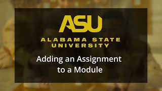 Canvas Adding an assignment to a module