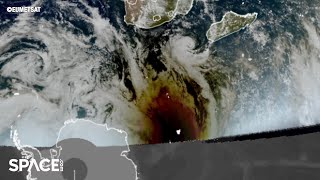 Annular solar eclipse seen from space by European satellite