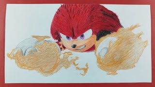 Dibujando a Knuckles Puños de fuego | Sonic 3 La película | Drawing Knuckles Fire Fists