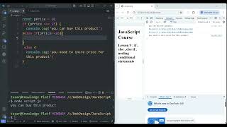 if , else , else if and nesting conditional statements. JavaScript lesson: 9