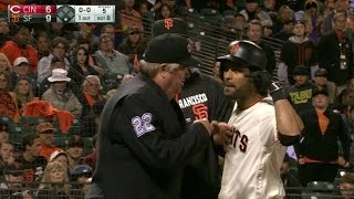 CIN@SF: Pagan ejected for arguing a strike-three call
