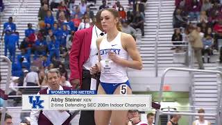 W200m. Heat 9. Abby Steiner. SEC Indoor Track and Field Championships. 02/26/2022