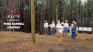 Lineman School Students Compete in a Fuse Barrel Contest