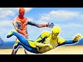 YELLOW SPIDER-MAN PS4 vs SPIDERMAN 2002 | Ultimate Spiderman - What If Battle Superheroes