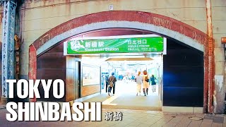 [4K] - Tokyo walk - 東京散歩 新橋 繁華街 夜散歩 shinbashi night walk DJI Pocket 2(April 2021)