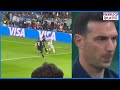 lionel scaloni reaction on messi dribbling u0026 run assist goal vs croatia