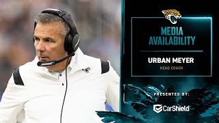 HC Urban Meyer meets with media after a W14 loss against the Titans | Jaguars Media Availability