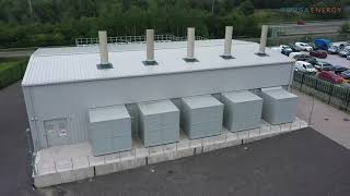 20MW energy Peaking Station -Chadderton Site Aerial Video.