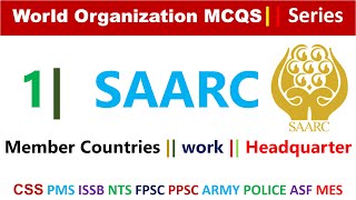 SAARC 50 Important MCQs|| World Organization