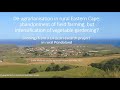 De-agrarianisation in Rural Eastern Cape – Flora Hajdu | SIANI