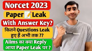 Aiims Norcet 2023 Paper Leak Exam Questions with answer key All Case Update