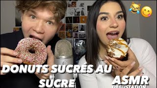 ASMR DEGUSTATION DE DONUTS SUCRÉ AU SUCRE AVEC MA MEILLEURE AMIE