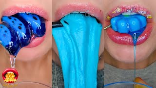 Satisfying ASMR Eating BLUE FOOD Compilation Mukbang 먹방