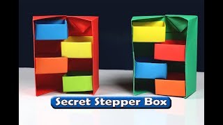 How to Make an Origami Secret Stepper Box - easy origami tutorial - DIY Paper Crafts