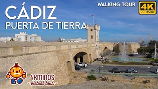 CADIZ | Puerta de Tierra | 4K UHD | Walking Virtual Tour Spain 2025