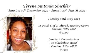 Terene Antonia Sinckler Farewell Service