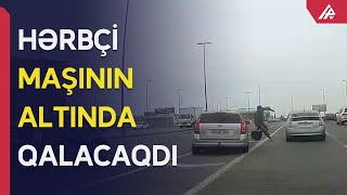 Bakıda təhlükəli anlar, hərbçi ölümdən döndü – ANBAAN VİDEO - APA TV