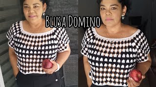 Blusa Domino a Crochet #blusasnorma #blusascrochet #crochet