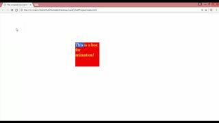 Lecture 9 Tutorial JQuery Animate Effects