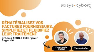 Conférence Web TEDD \u0026 Esker pour Sage 100 du 24.09.2024