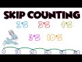 Skip Counting by 2s, 3s, 4s, 5s, and 10s | MATH VIDEOS